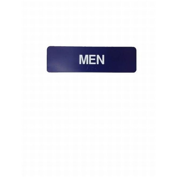 Don-Jo Men's / Handicap ADA Blue Bathroom Sign with Braille HS907046